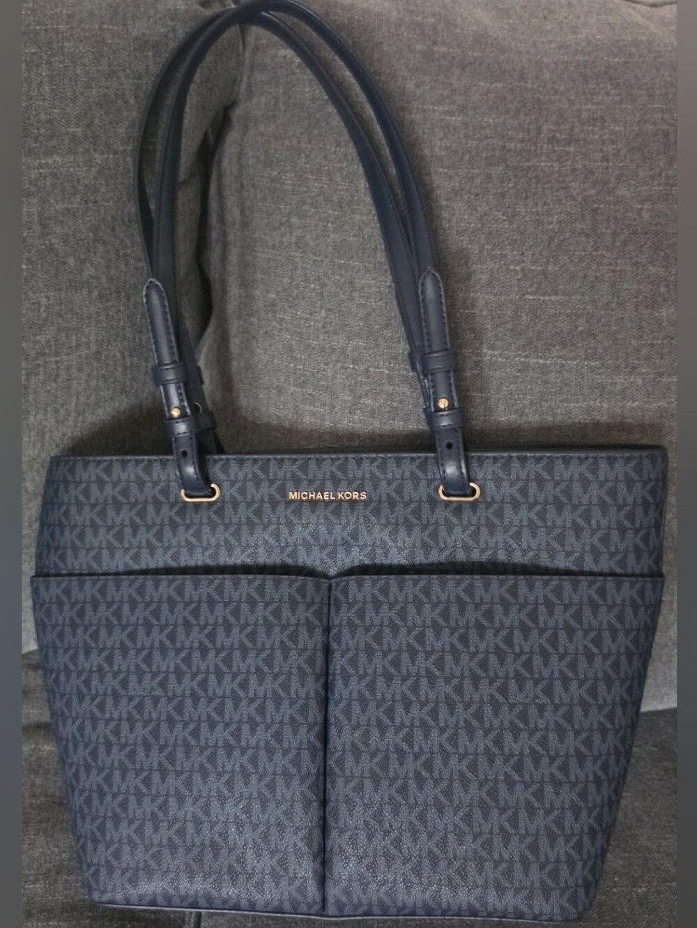 Michael Kors Navy Logo Tote Bag